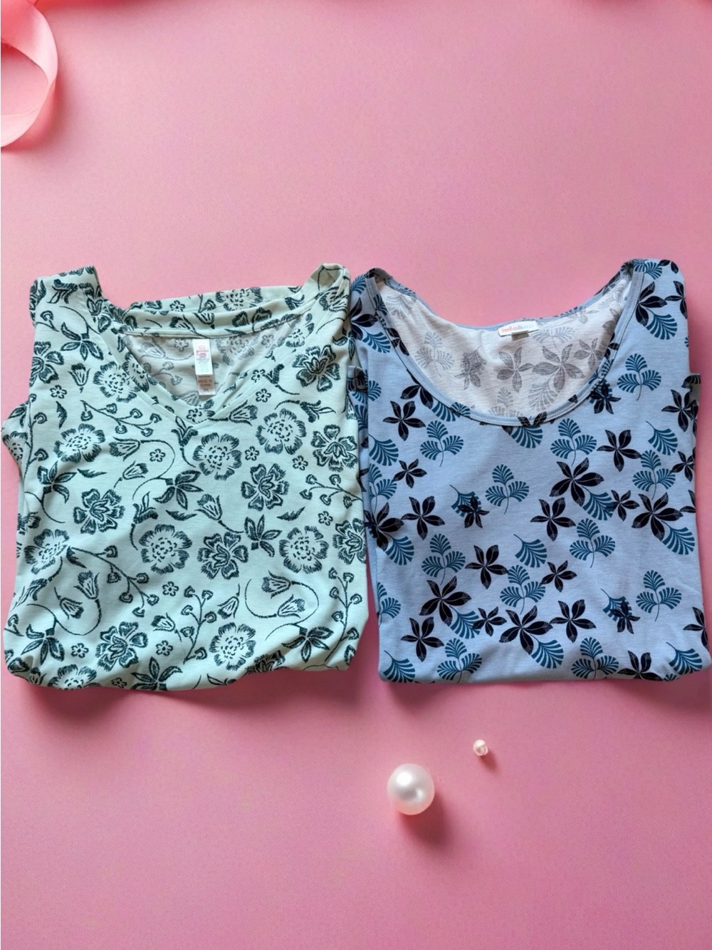 Two LuLaRoe Multicolored Tops Sz 2XL NWT - Classic T and Christy T